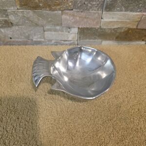Silver Fish-Shaped Bowl